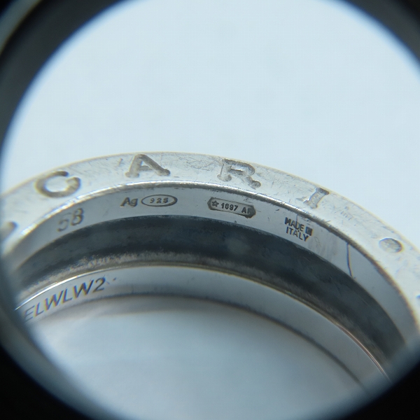 実際に弊社で買取させて頂いたBVLGARI/ブルガリ Save the Children/セーブザチルドレン リング/ブラックセラミック/スターリングシルバー 17号の画像 7枚目