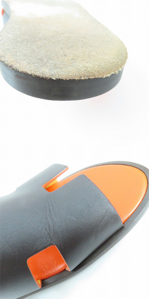 実際に弊社で買取させて頂いたHERMES/エルメス Izmir/イズミール レザー サンダル 41の画像 7枚目