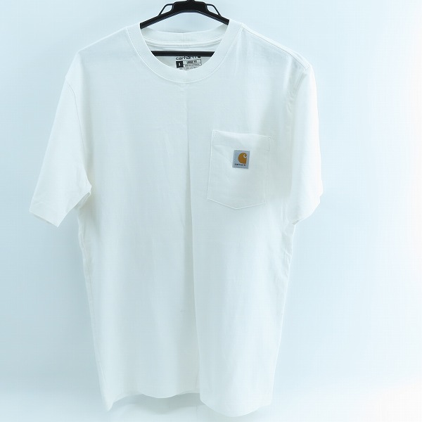 実際に弊社で買取させて頂いたCarhartt/カーハート 半袖Tシャツ ロゴワンポイントポケット K87-WHT /S