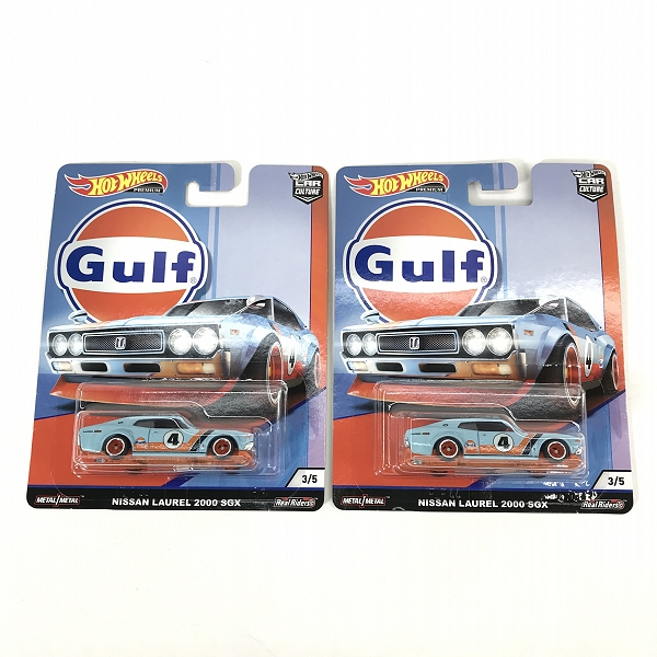 実際に弊社で買取させて頂いた【未開封】Hot Wheels/ホットウィール Gulf NISSAN/日産 LAUREL/ローレル 2000 SGX 2点セット