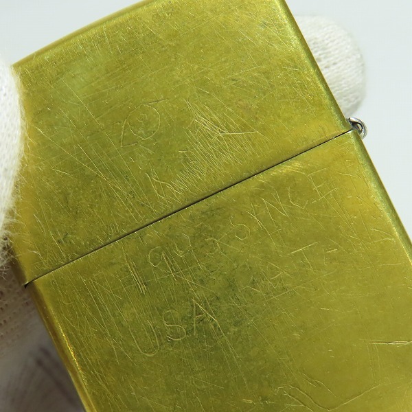 実際に弊社で買取させて頂いたZIPPO/ジッポー HARLEYDAVIDSON/ハーレーダビッドソン イーグルメタル貼り ゴールド/1992年製の画像 7枚目