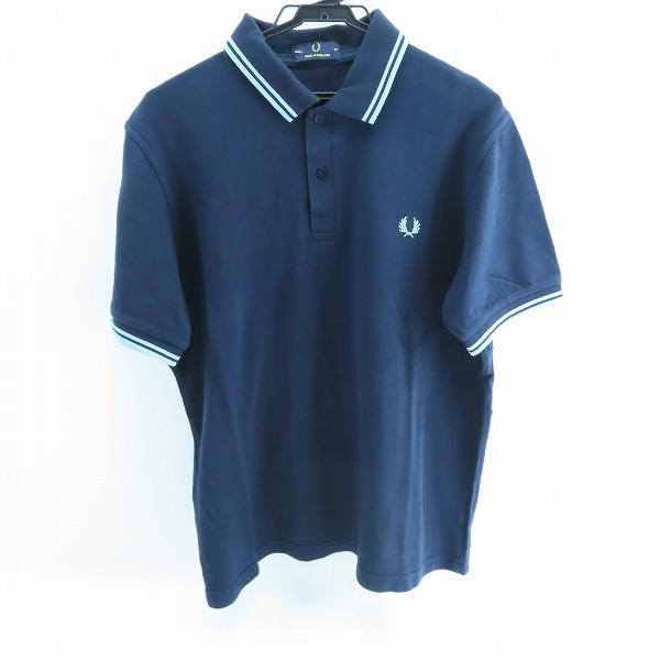 実際に弊社で買取させて頂いたFRED PERRY/フレッドペリー 半袖 ポロシャツ 胸刺繍 ネイビー 42