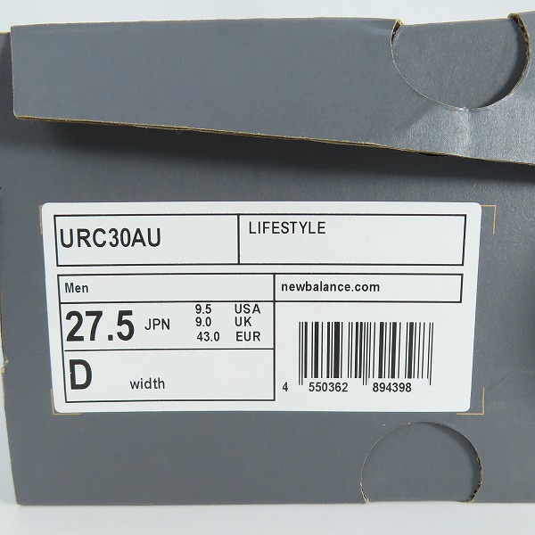 実際に弊社で買取させて頂いたNew Balance/ニューバランス AURALEE/オーラリー スウェード スニーカー URC30AU/27.5の画像 7枚目