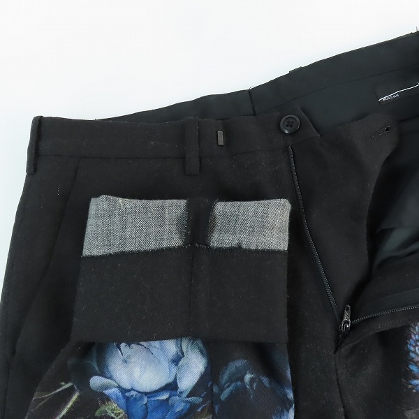 実際に弊社で買取させて頂いたLAD MUSICIAN/ラッドミュージシャン ウール 花柄 スラックスパンツ ブルー系 2219-570/42の画像 2枚目