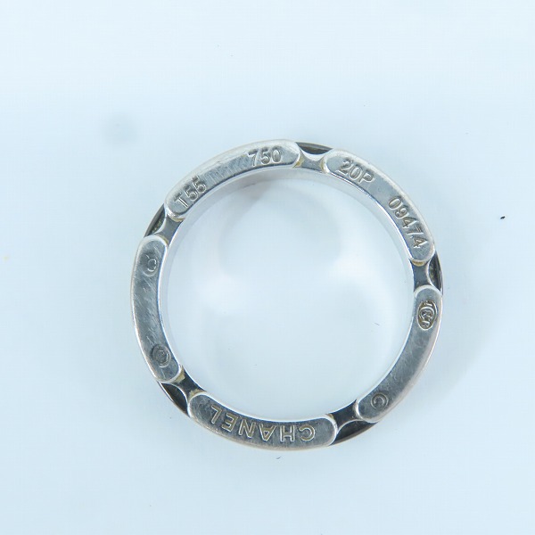 実際に弊社で買取させて頂いたCHANEL/シャネル ウルトラ ノアール リング K18WG T55/14.5号の画像 5枚目