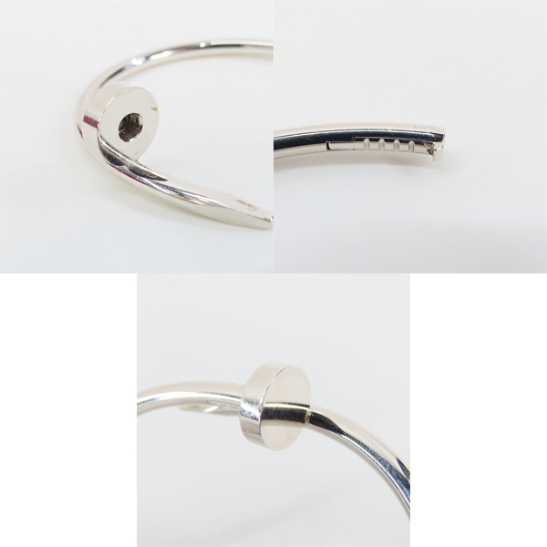 実際に弊社で買取させて頂いた【ギャラ付】Cartier/カルティエ 18KWG JUSTE UN CLOU/ジュストアンクル ブレスレット #17 CRB6048317の画像 7枚目