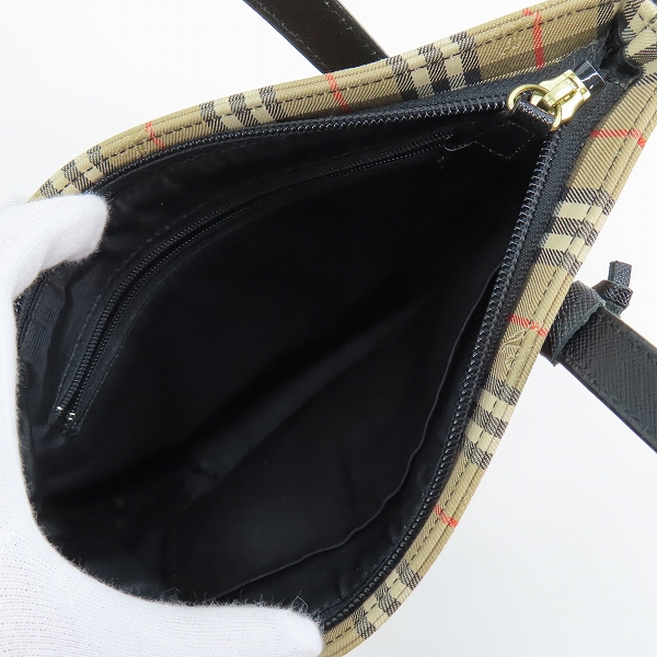 実際に弊社で買取させて頂いたBURBERRY/バーバリー ヘイマーケットチェック ハンドバッグの画像 3枚目