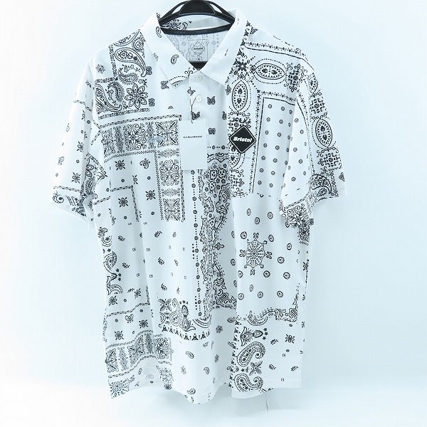 実際に弊社で買取させて頂いた【未使用】F.C.R.B./F.C.Real Bristol/F.C.レアルブリストル 23SS ペイズリー柄半袖 ポロシャツ FCRB-230137/XL