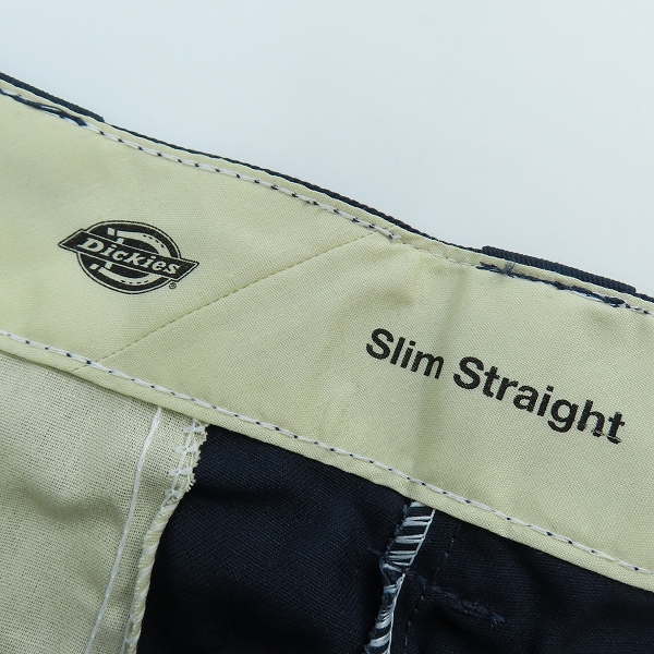 実際に弊社で買取させて頂いた【未使用】Dickies/ディッキーズ SLIM STRAIGHT パンツ ネイビー/30×30の画像 3枚目