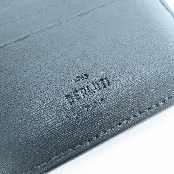 実際に弊社で買取させて頂いたBerluti/ベルルッティ カリグラフィ 二つ折り財布 アリゲーターの画像 4枚目