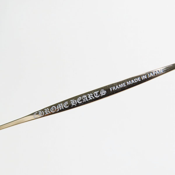 実際に弊社で買取させて頂いたCHROME HEARTS/クロムハーツ BONE PRONE IV CHプラス ゴールドフレーム サングラスフレーム/アイウェアの画像 4枚目