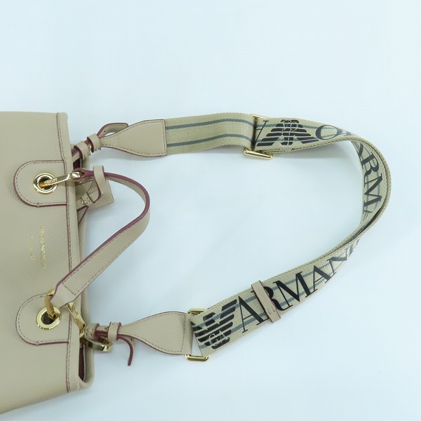 実際に弊社で買取させて頂いたEMPORIO ARMANI/エンポリオアルマーニ 2WAY レザー ショルダー バッグの画像 5枚目