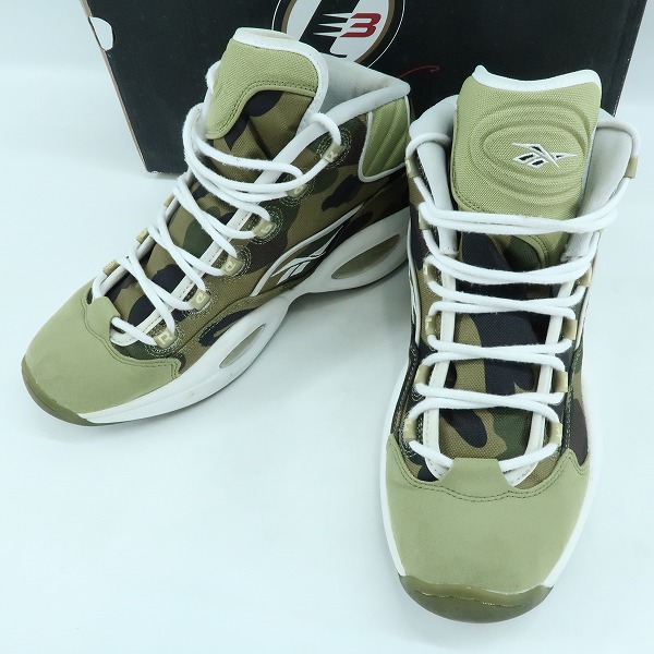 実際に弊社で買取させて頂いたA BATHING APE×mita sneakers×Reebok/アベイジングエイプ×ミタスニーカーズ×リーボック クエスチョン ミッド BD4232/28.5