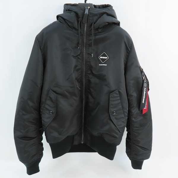 実際に弊社で買取させて頂いたF.C.Real Bristol/エフシーレアルブリストル 23AW ALPHA HOODED/アルファ フーデッド MA-1 ボンバー ジャケット M