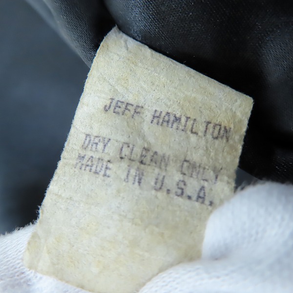 実際に弊社で買取させて頂いたJEFF HAMILTON/ジェフ ハミルトン Lakers/レイカーズ レザーブルゾン/Lの画像 6枚目
