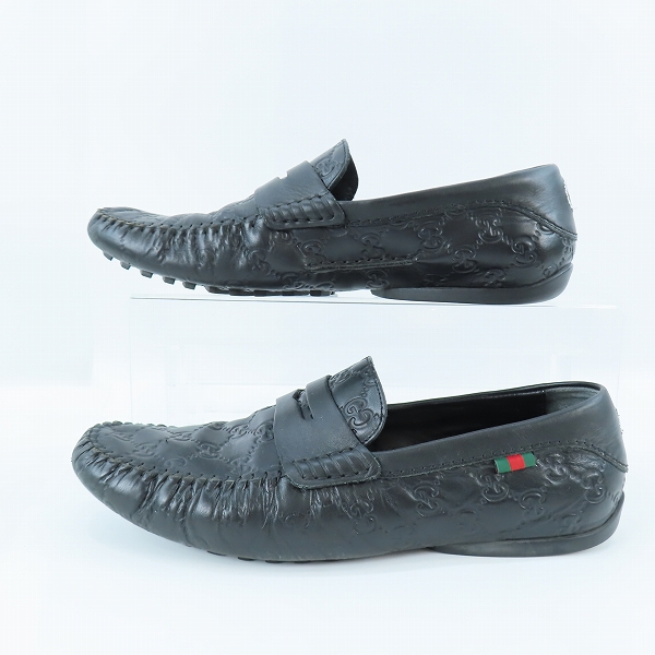 実際に弊社で買取させて頂いたGUCCI/グッチ GG柄 コインローファー 170618/8.5の画像 3枚目