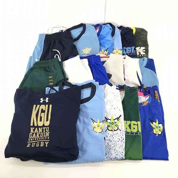 実際に弊社で買取させて頂いた【おまとめ】アンダーアーマー/カンタベリー/エルキュールギア 関東学院大学 ラグビー部 ゲームジャージ/パーカー/パンツ 等