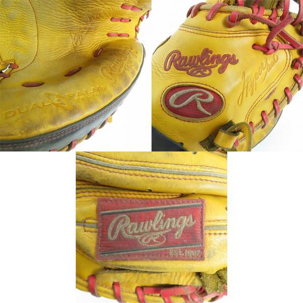 実際に弊社で買取させて頂いたRawlings/ローリングス HYPER TECH COLORS/ハイパーテックカラーズ 軟式 右投げ キャッチャーミット GR9HTC2AFの画像 6枚目