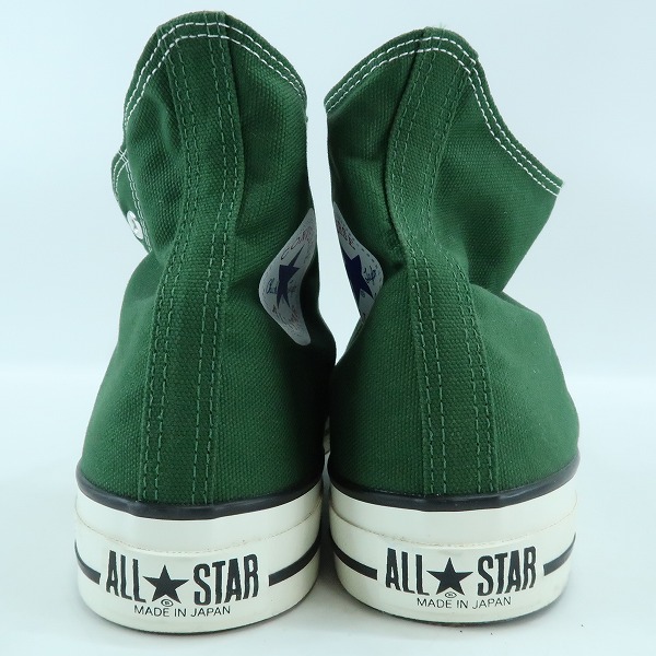 実際に弊社で買取させて頂いたCONVERSE/コンバース 日本製 ALL STAR/オールスター ハイカットスニーカー グリーン 3MH01/10.5の画像 1枚目