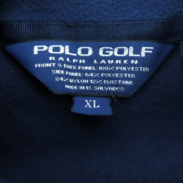 実際に弊社で買取させて頂いたPOLO GOLF×Titleist/ポロゴルフ×タイトリスト 胸刺繍 フリースジャケット ネイビー XLの画像 2枚目