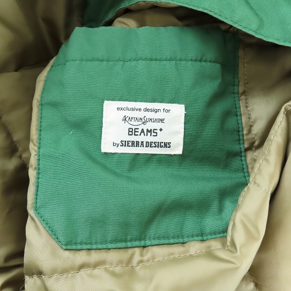 実際に弊社で買取させて頂いたSIERRA DESIGNS×BEAMS/シエラデザイン×ビームス コットンダウンジャケット 1357/Sの画像 3枚目