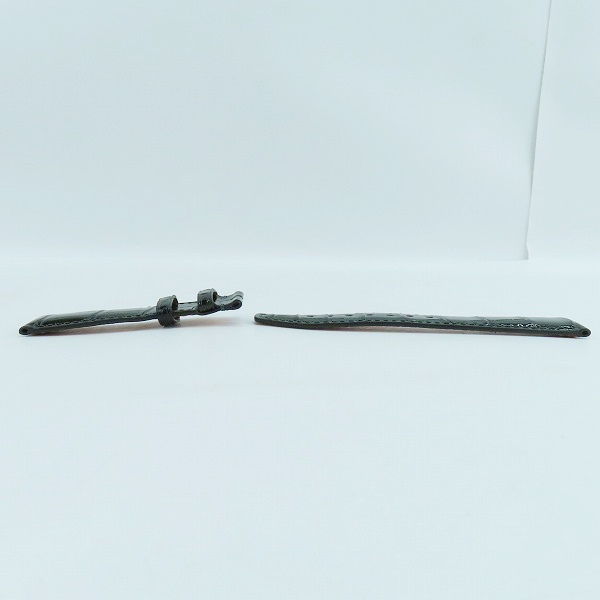 実際に弊社で買取させて頂いたIWC/インターナショナルウォッチカンパニー SANTONI/サントーニ レザー ストラップ/ベルト クロコ グリーン E14036の画像 3枚目