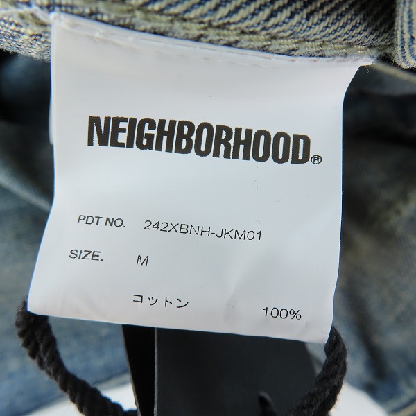 実際に弊社で買取させて頂いた【未使用】NEIGHBORHOOD/ネイバーフッド SAVAGE DENIM TYPE-1 JACKET/サベージ デニムジャケット 242XBNH-JKM01/Mの画像 3枚目