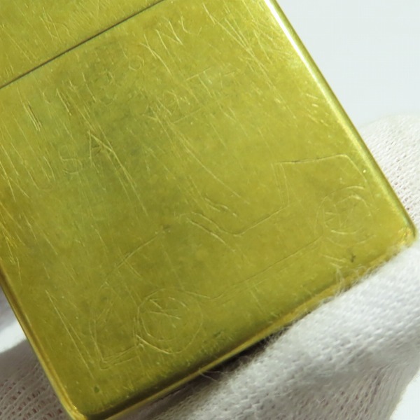 実際に弊社で買取させて頂いたZIPPO/ジッポー HARLEYDAVIDSON/ハーレーダビッドソン イーグルメタル貼り ゴールド/1992年製の画像 8枚目