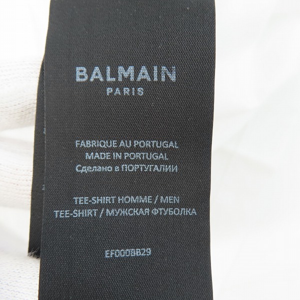 実際に弊社で買取させて頂いた【未使用】BALMAIN/バルマン ロゴ 半袖Tシャツ/Mの画像 4枚目