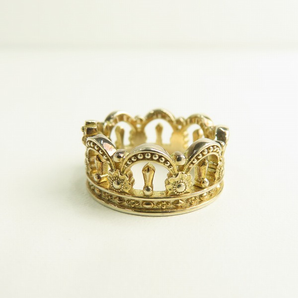 実際に弊社で買取させて頂いた【ギャラ付】Justin Davis/ジャスティンデイビス VERONA/ヴェローナ リングｗ/ダイヤ SRJ770/ゴールドフィニッシュ 16-17号の画像 2枚目