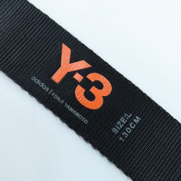 実際に弊社で買取させて頂いたY-3/ワイスリー adidas/アディダス×Yohji Yamamoto/ヨウジヤマモト ロゴ刺繍 ベルト/Lの画像 3枚目