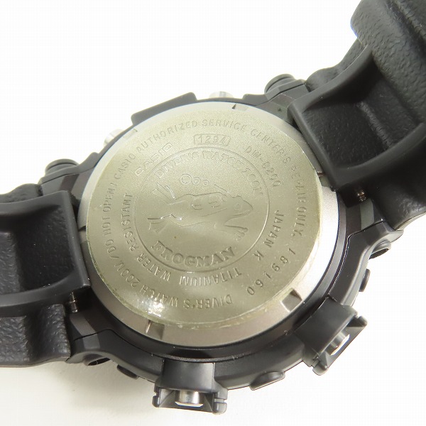 実際に弊社で買取させて頂いたG-SHOCK/Gショック FROGMAN/フロッグマン リアルブラック スクリューバック DW-8200BK-1JF【動作未確認】の画像 3枚目
