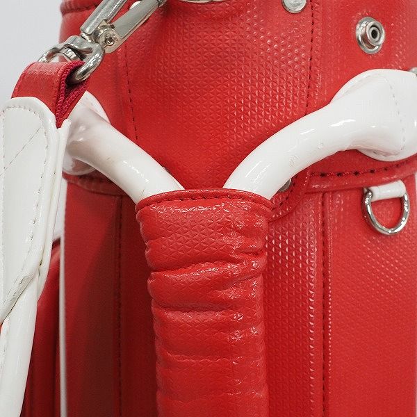 実際に弊社で買取させて頂いたHONMA/ホンマ CB6706 RD レディース 8.5型 5分割キャディバッグ レッドの画像 4枚目