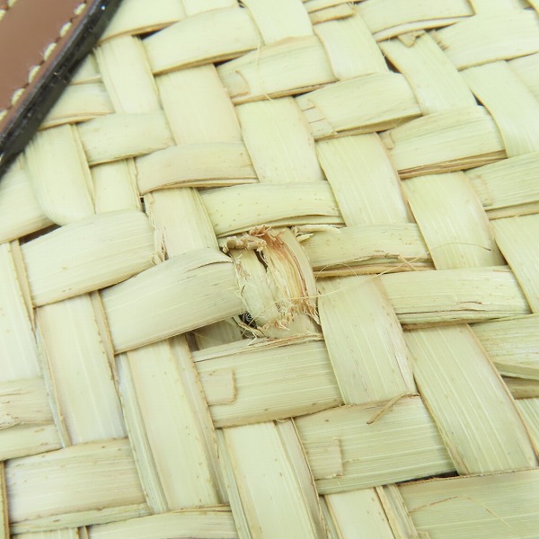 実際に弊社で買取させて頂いたJimmy Choo/ジミーチュウ MACY TOTE/メイシー トート レザー×ラフィア かごバッグの画像 6枚目