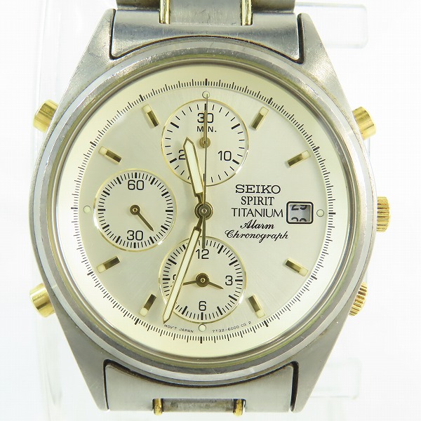 実際に弊社で買取させて頂いたSEIKO/セイコー スピリット クロノグラフ チタニウム 7T32-6000【動作未確認】