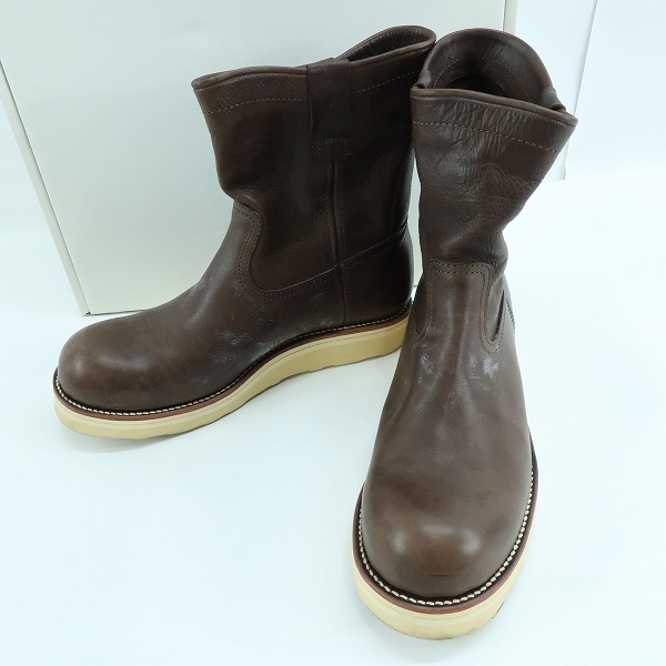 実際に弊社で買取させて頂いたKAZUYUKI KUMAGAI ATTACHMENT/カズユキクマガイ アタッチメント レザー ブーツ ブラウン AA12-405/41