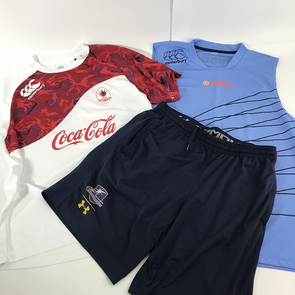 実際に弊社で買取させて頂いた【おまとめ】アンダーアーマー/カンタベリー 他 YAMAHA/コカコーラ/NTT 等 トラックシャツ/パンツ ラグビーの画像 1枚目