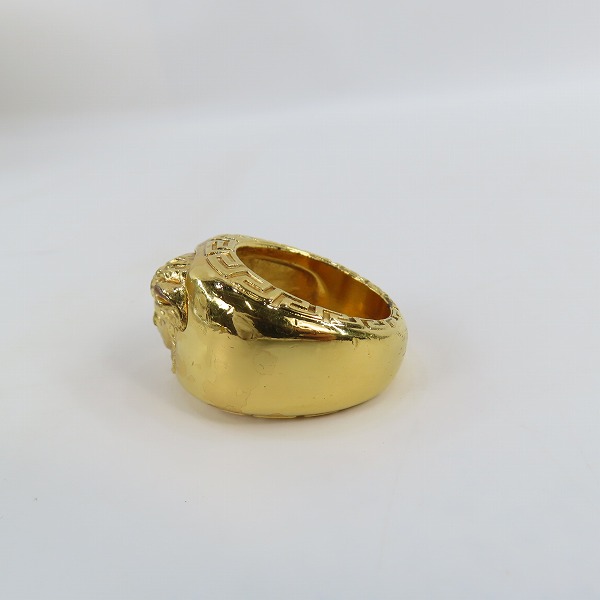 実際に弊社で買取させて頂いたVERSACE/ヴェルサーチ Medusa/メデューサ ゴールドリング 18.5-19号の画像 2枚目