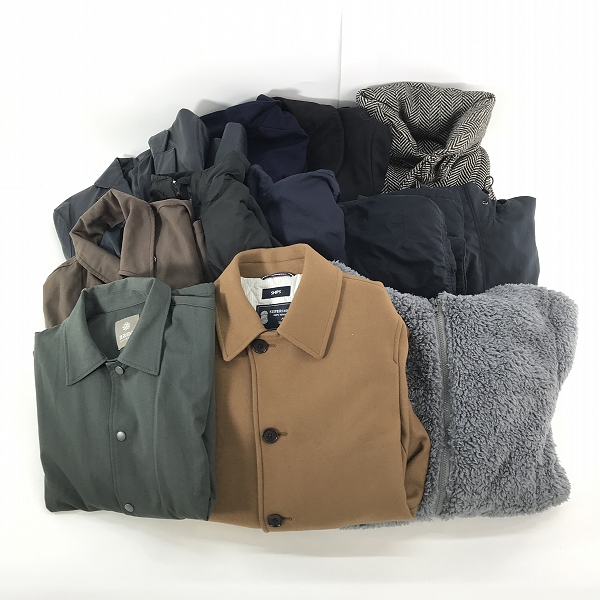 実際に弊社で買取させて頂いた【おまとめ】ナノユニバース/シップス/アーバンリサーチ 等 ウールコート/レザーコート/ダウンベスト 他