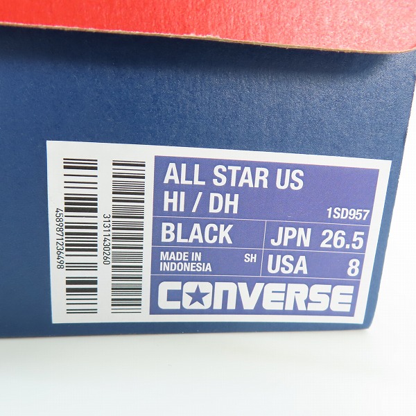 実際に弊社で買取させて頂いたDENHAM × CONVERSE デンハム×コンバース ALL STAR オールスター 1SD957/26.5の画像 8枚目