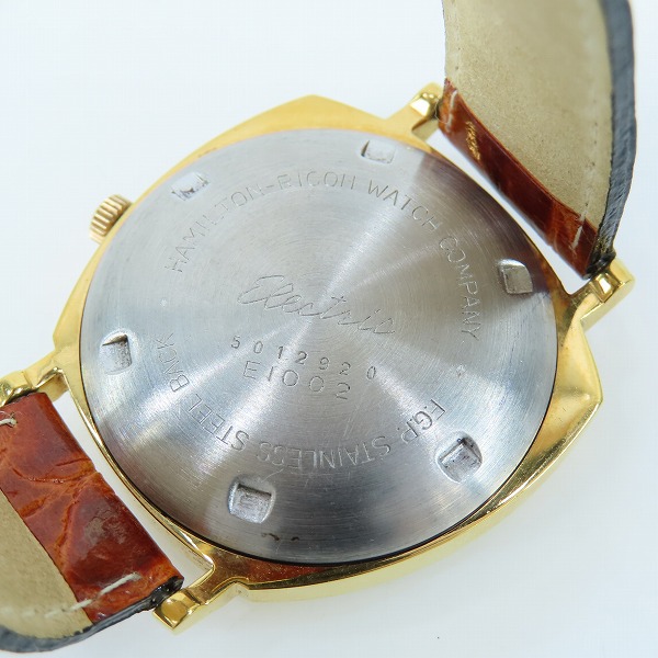 実際に弊社で買取させて頂いた【ジャンク】HAMILTON RICOH/ハミルトン リコー エレクトリック 腕時計 E1002の画像 3枚目