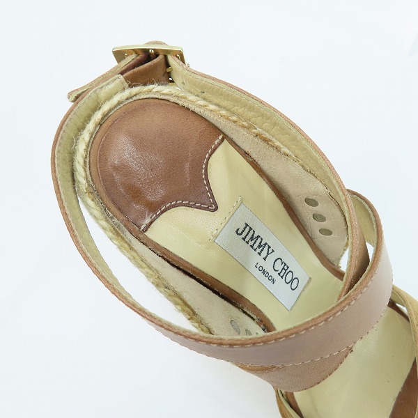 実際に弊社で買取させて頂いた【ジャンク】JIMMY CHOO/ジミーチュウ スエード ヒールサンダル 37の画像 4枚目