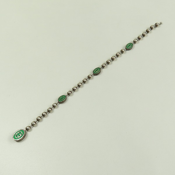 実際に弊社で買取させて頂いたGUCCI/グッチ インターロッキングGボールチェーンブレスレットの画像 7枚目