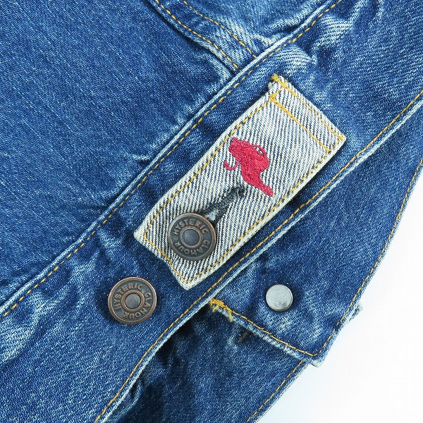 実際に弊社で買取させて頂いた【未使用】HYSTERIC GLAMOUR/ヒステリックグラマー USED加工 3RD TYPE デニムジャケット 0263AB13/Sの画像 6枚目