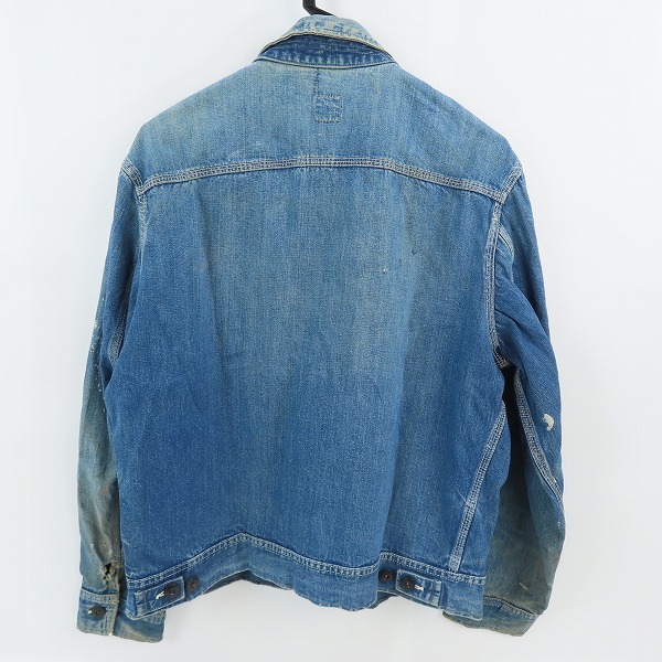 実際に弊社で買取させて頂いた【難有】Lee/リー USA製 91-B 60年代 JELT DENIM ヴィンテージ デニムワークジャケット/46の画像 1枚目
