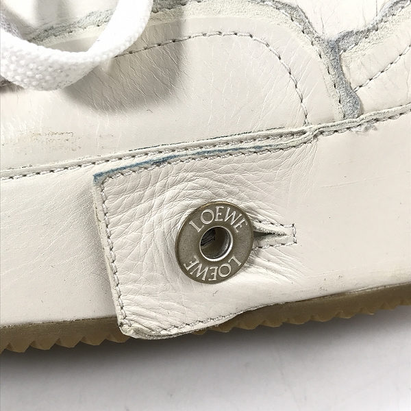 実際に弊社で買取させて頂いたLOEWE/ロエベ Ivory unstructured sneakers パッチワーク レザーローカットスニーカー 592301/40の画像 8枚目