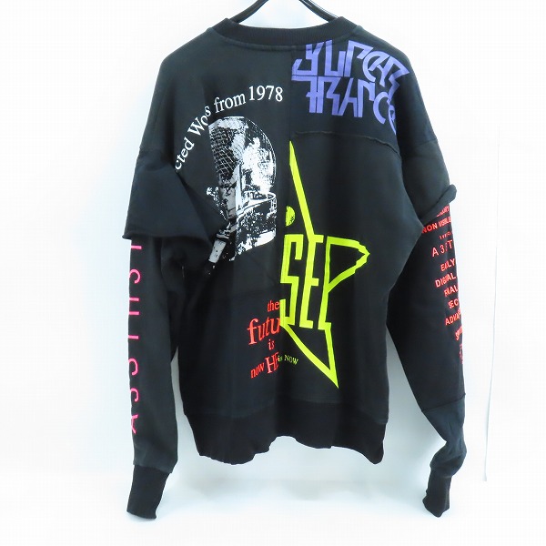 実際に弊社で買取させて頂いたDIESEL/ディーゼル サイズ ドッキング プリント トレーナー/Lの画像 1枚目