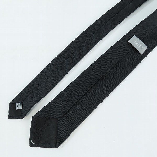 実際に弊社で買取させて頂いたdior/ディオール ロゴ/花柄 ネクタイ ブラックの画像 2枚目