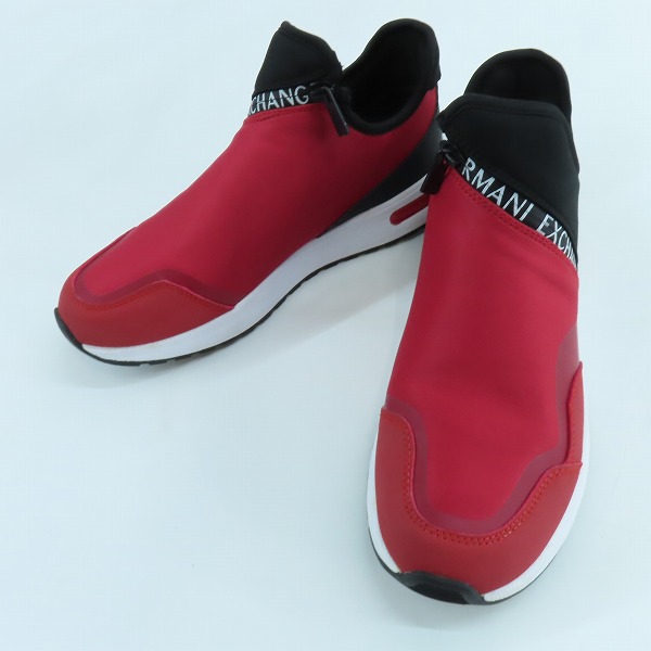実際に弊社で買取させて頂いたARMANI EXCHANGE/アルマーニエクスチェンジ ロゴジップスニーカー XUZ017XV192/US7