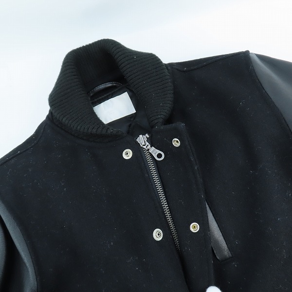 実際に弊社で買取させて頂いたURBAN RESEARCH iD/アーバンリサーチアイディ 袖レザー 中綿スタジャン/Mの画像 4枚目